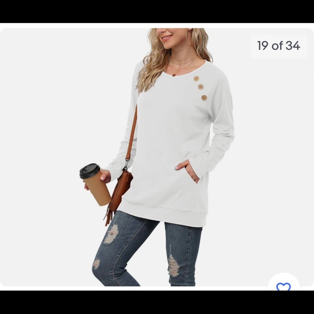 NWT supersoft Yincro womens long sleeve tunic top dressy sweatshirt, siz…